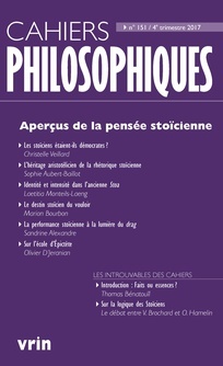 CAHIERS PHILOSOPHIQUES. 151, 01/10/2017 | Marchand, Stéphane (1961-....). Préfacier, etc.